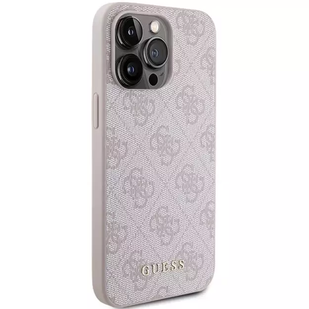 Guess 4G Metal Gold Logo case for iPhone 15 Pro Max - pink 10