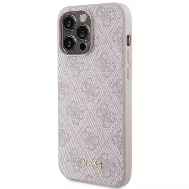 Guess 4G Metal Gold Logo case for iPhone 15 Pro Max - pink 8