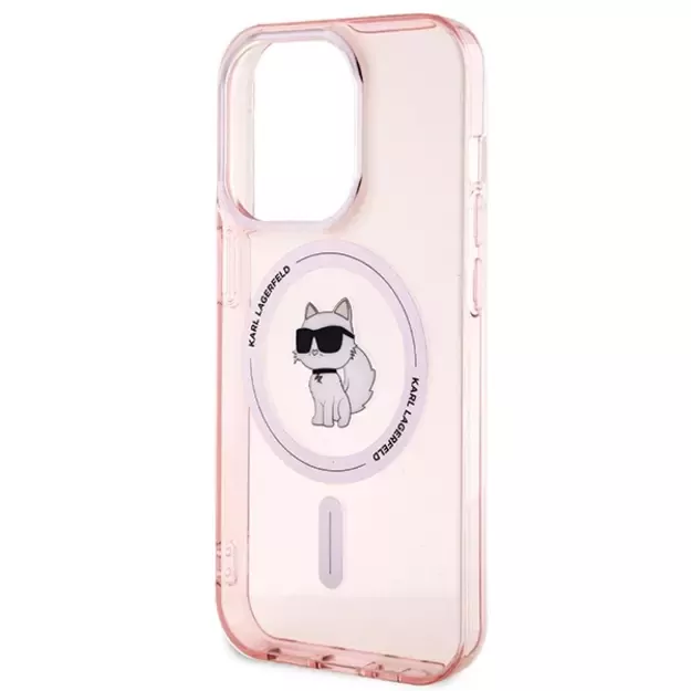 Karl Lagerfeld IML Choupette MagSafe case for iPhone 15 Pro Max - pink 12