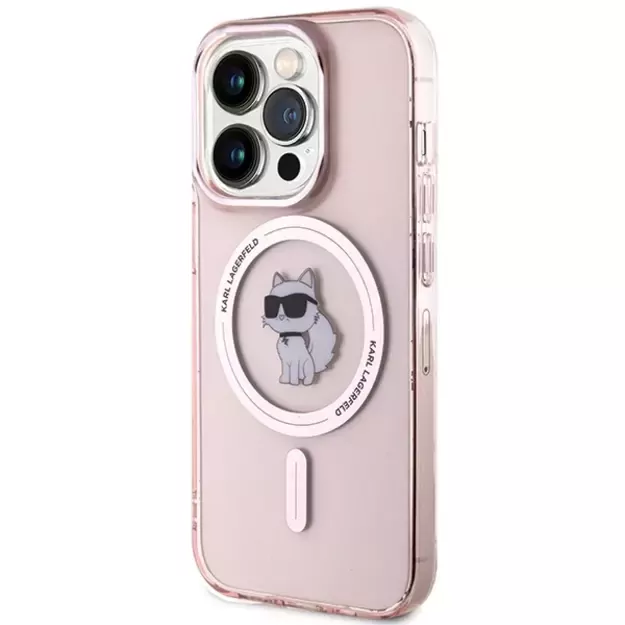 Karl Lagerfeld IML Choupette MagSafe case for iPhone 15 Pro Max - pink 8