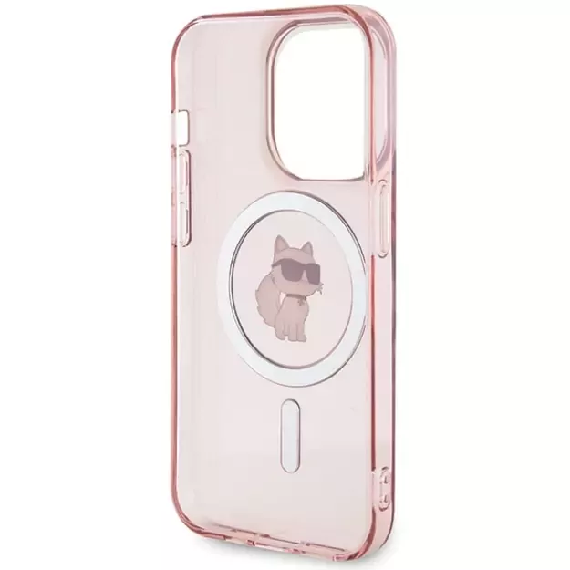 Karl Lagerfeld IML Choupette MagSafe case for iPhone 15 Pro Max - pink 13