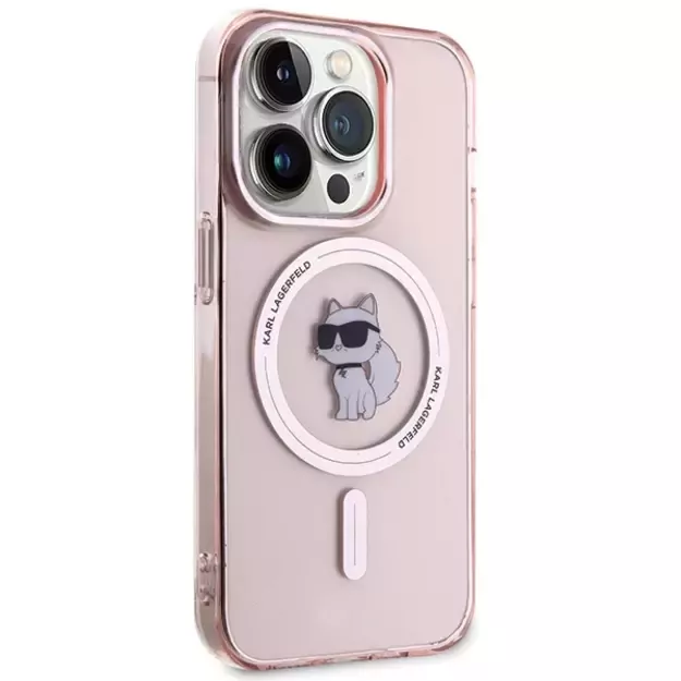 Karl Lagerfeld IML Choupette MagSafe case for iPhone 15 Pro Max - pink 10
