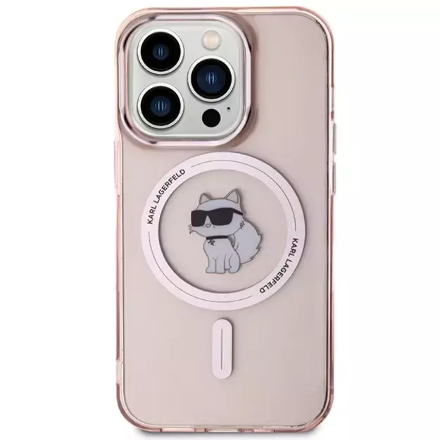 Karl Lagerfeld IML Choupette MagSafe case for iPhone 15 Pro Max - pink 9