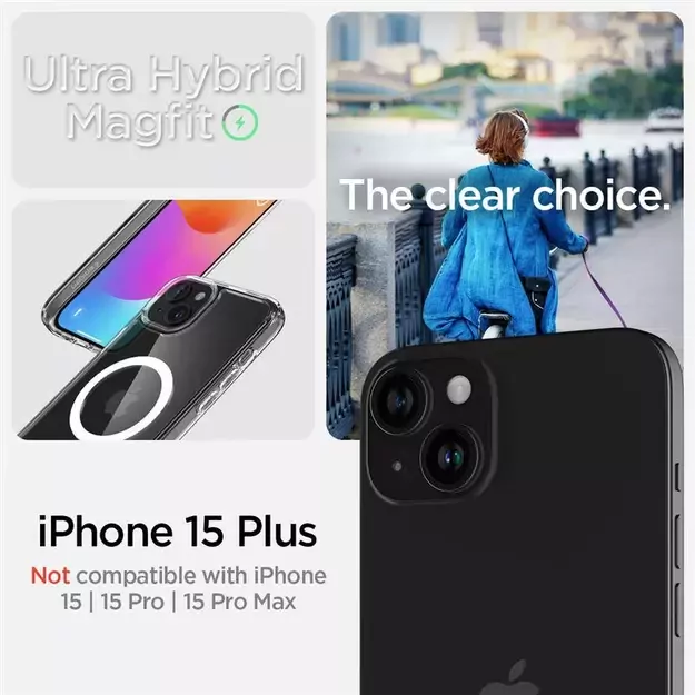 Spigen Ultra Hybrid Mag Case with MagSafe for iPhone 15 Plus - White 13