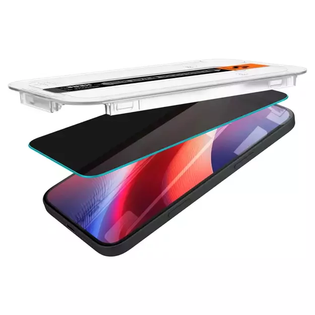 Spigen Glas.tR EzFit Privacy Tempered Glass for iPhone 15/16 with Adapter (2 pcs.) 27