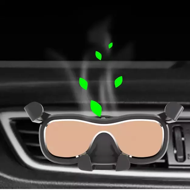 Gravity smartphone car holder for air vent with air freshener black (YC06) 4