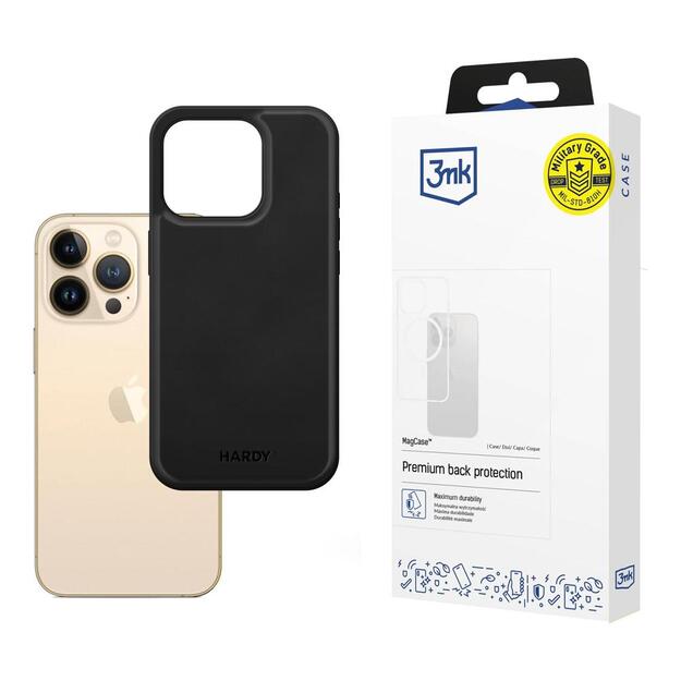 3mk Hardy Apple Silky Leather MagCase for Apple iPhone 13 Pro Max - Black