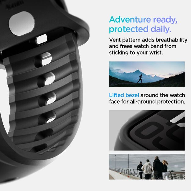 Spigen Liquid Air Pro Strap for Apple Watch 46mm - Matte Black 13