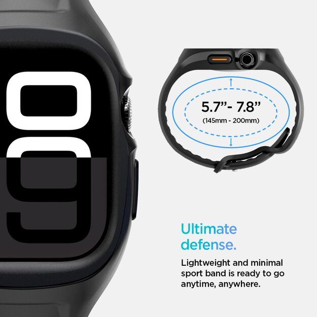 Spigen Liquid Air Pro Strap for Apple Watch 46mm - Matte Black 12