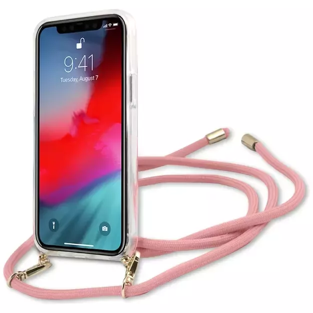 Guess Script Vintage iPhone 12 Pro Max 6.7&quot  Case - Pink 10