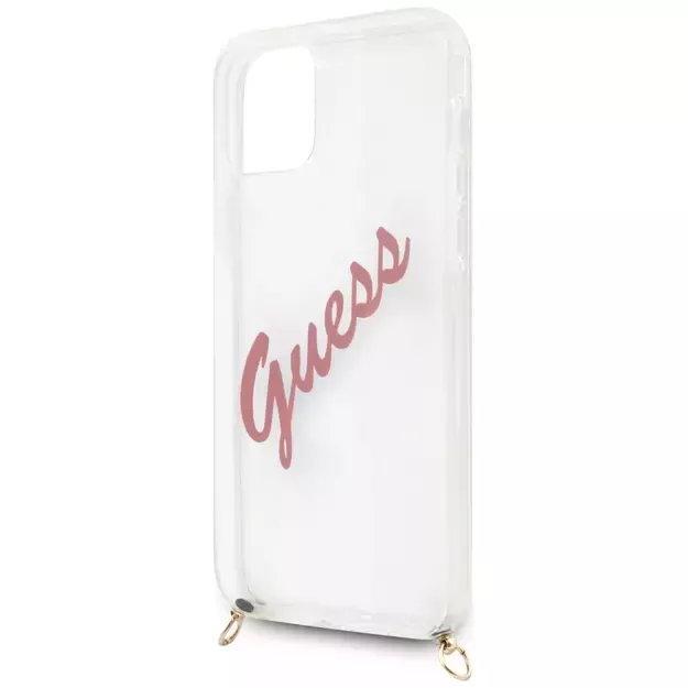Guess Script Vintage iPhone 12 Pro Max 6.7&quot  Case - Pink 11
