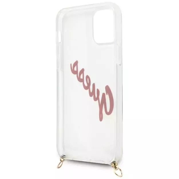 Guess Script Vintage iPhone 12 Pro Max 6.7&quot  Case - Pink 12