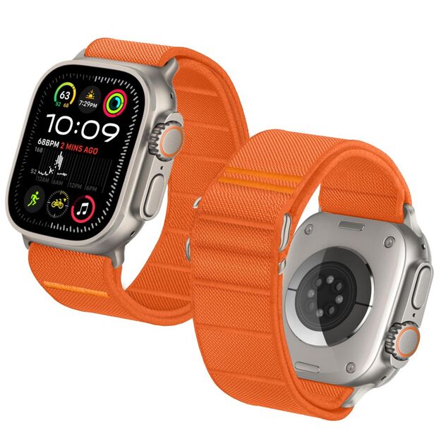 Tech-Protect Nylon Strap for Apple Watch 44 / 45 / 46 / 49 mm - Orange 3