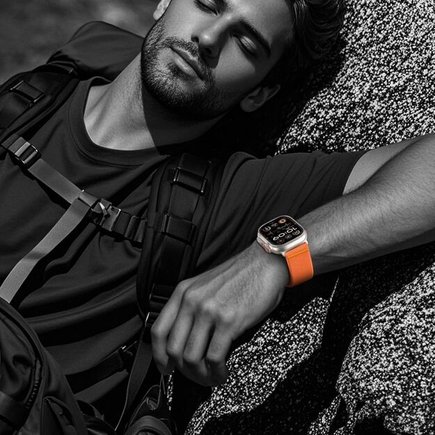 Tech-Protect Nylon Strap for Apple Watch 44 / 45 / 46 / 49 mm - Orange 5