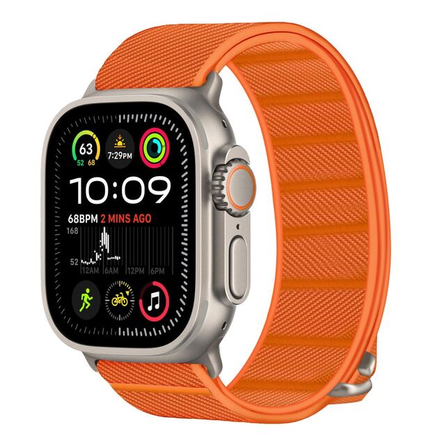 Tech-Protect Nylon Strap for Apple Watch 44 / 45 / 46 / 49 mm - Orange 1