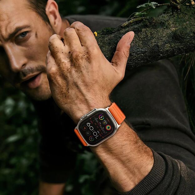 Tech-Protect Nylon Strap for Apple Watch 44 / 45 / 46 / 49 mm - Orange 4