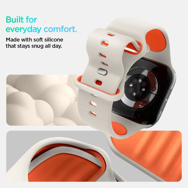 Spigen Nano Pop Strap for Apple Watch 44/45/46/49 mm - Beige-Orange 10