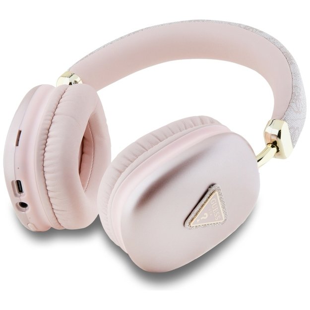 Guess Triangle Logo Over-Ear Headphones - Pink 1