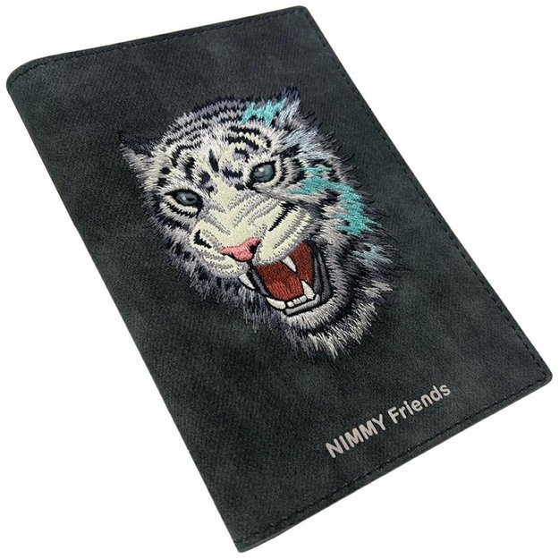 Nimmy Raptor Tiger Passport/Wallet Case - Dark Gray 4