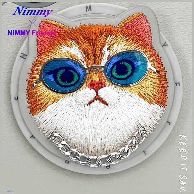 Nimmy Glasses Cool Cat MagSafe Case for iPhone 16 - Gray 7