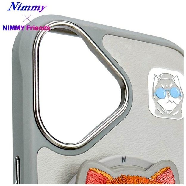 Nimmy Glasses Cool Cat MagSafe Case for iPhone 16 - Gray 9