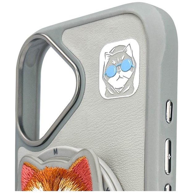 Nimmy Glasses Cool Cat MagSafe Case for iPhone 16 - Gray 8