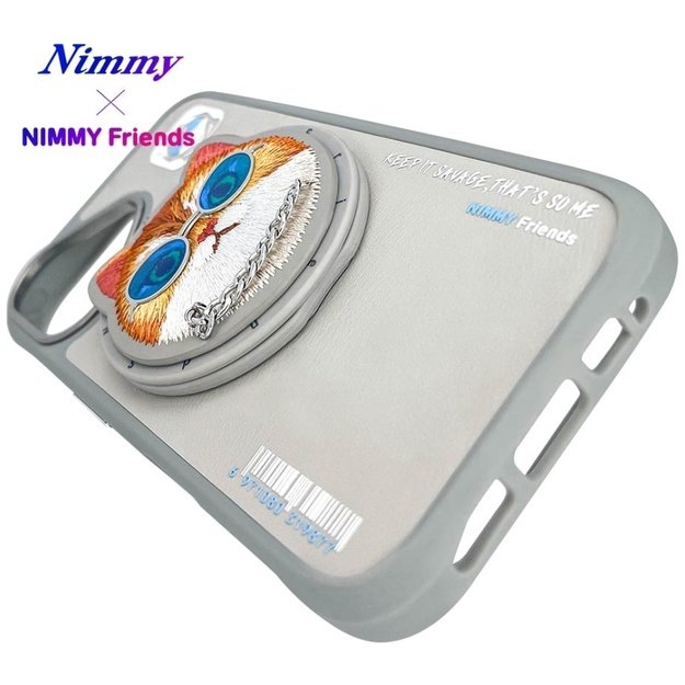 Nimmy Glasses Cool Cat MagSafe Case for iPhone 16 - Gray 12