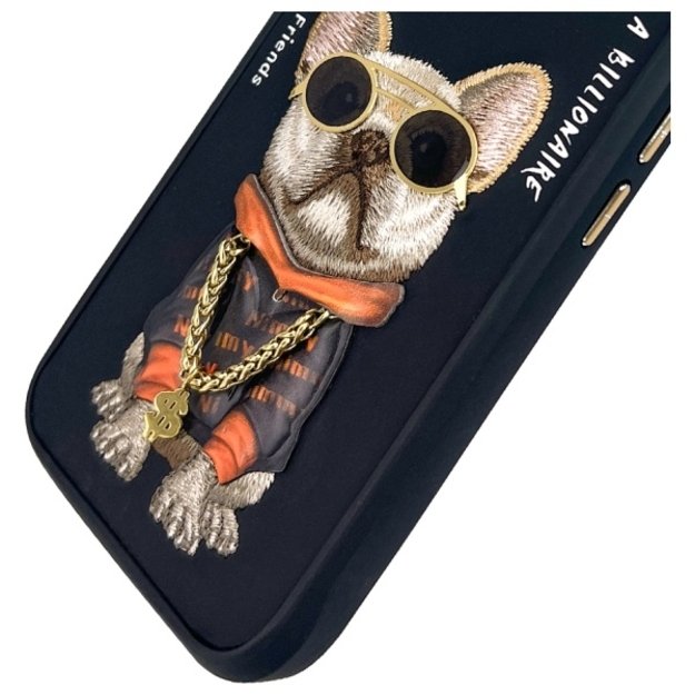 Nimmy Glasses Cool Dog iPhone 16 Case - Black 6