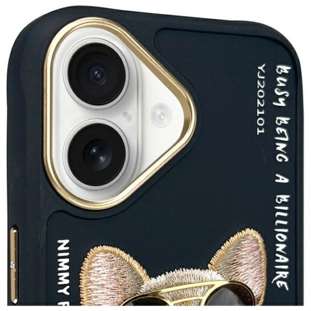 Nimmy Glasses Cool Dog iPhone 16 Case - Black 2