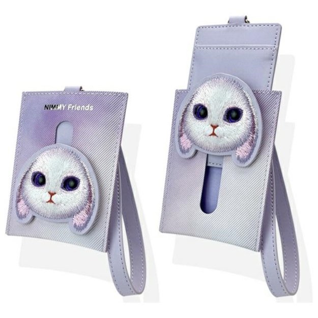 Nimmy Big Eyed Pet 2.0 Rabbit Wallet Card Holder - Purple 2