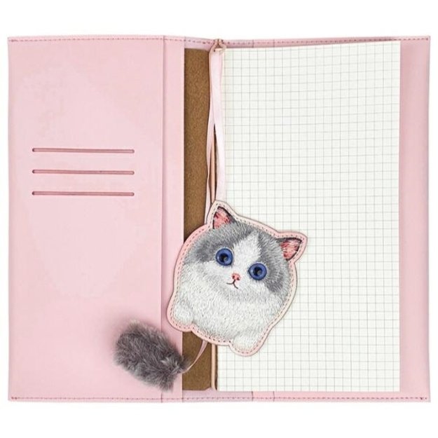 Nimmy 2in1 notebook + pen pink Big Eyed Pet 2.0 Cat set 3