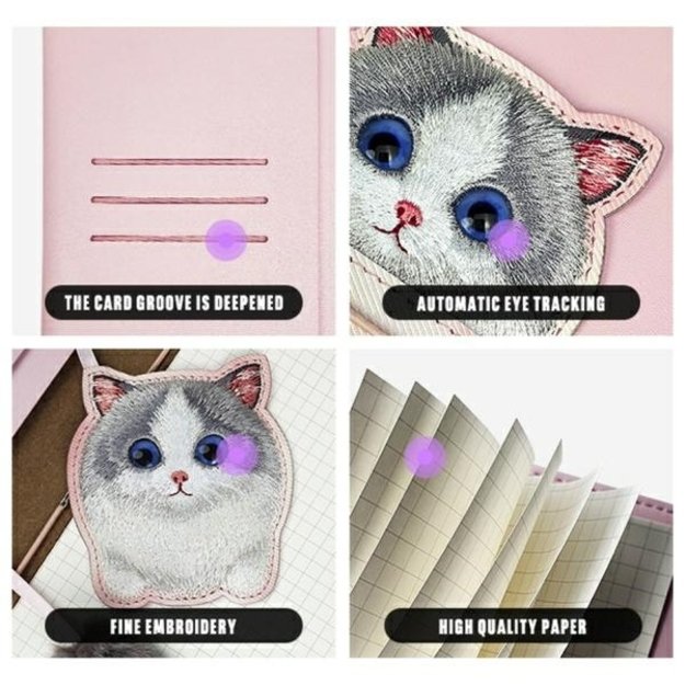 Nimmy 2in1 notebook + pen pink Big Eyed Pet 2.0 Cat set 4