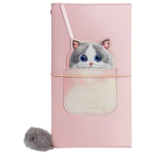 Nimmy 2in1 notebook + pen pink Big Eyed Pet 2.0 Cat set 1