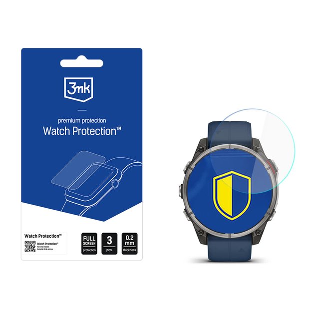 3mk Watch Protection FlexibleGlass Hybrid Glass for Garmin quatix 8 – 47mm
