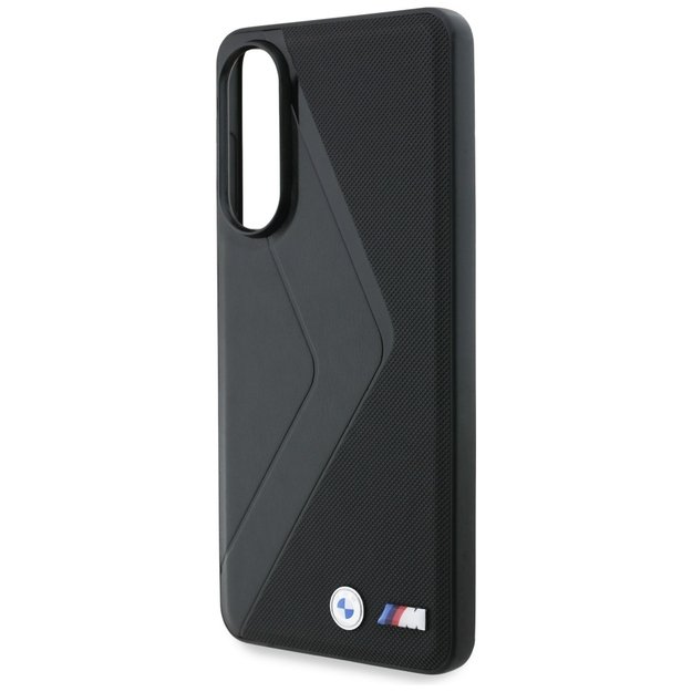 BMW Leather Oversized Stripes MagSafe case for Samsung Galaxy S25 Edge - black 5
