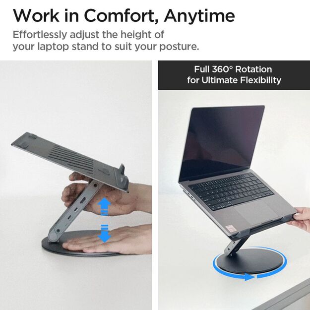 Spigen LD204H Stand + Hub 6-in-1 - Gray 5