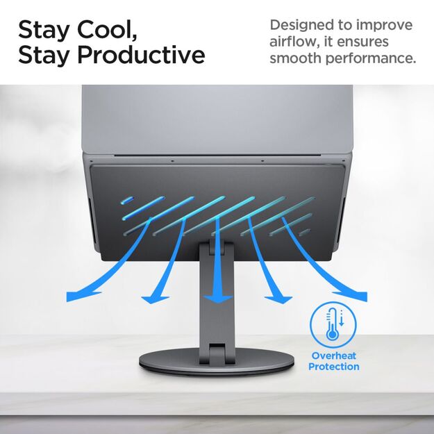 Spigen LD204H Stand + Hub 6-in-1 - Gray 7