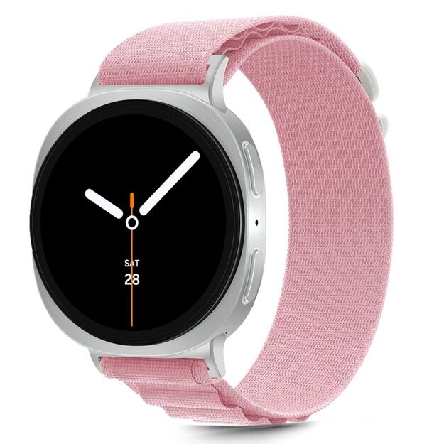 Tech-Protect Nylon Stripe Strap for Samsung Galaxy Watch 40/44/46 mm - Pink 1