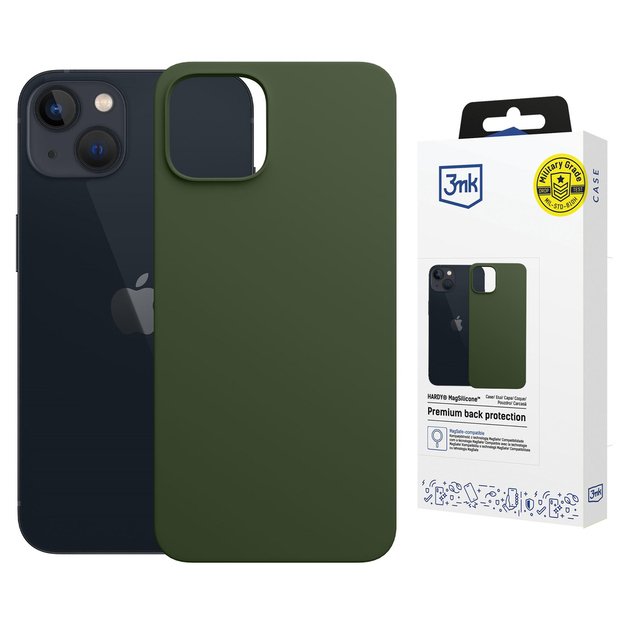 3mk Hardy MagSilicone Case for Apple iPhone 15 - Green