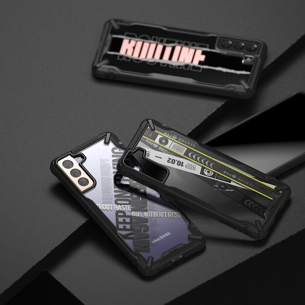 Ringke Fusion X Design durable PC Case with TPU Bumper for Samsung Galaxy S21+ 5G (S21 Plus 5G) black (Routine) (XDSG0054) 6