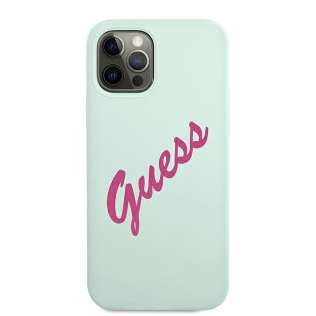 Guess GUHCP12MLSVSBF iPhone 12/12 Pro 6.1&quot  blue fuchsia/blue fuschia hardcase Silicone Vintage 9