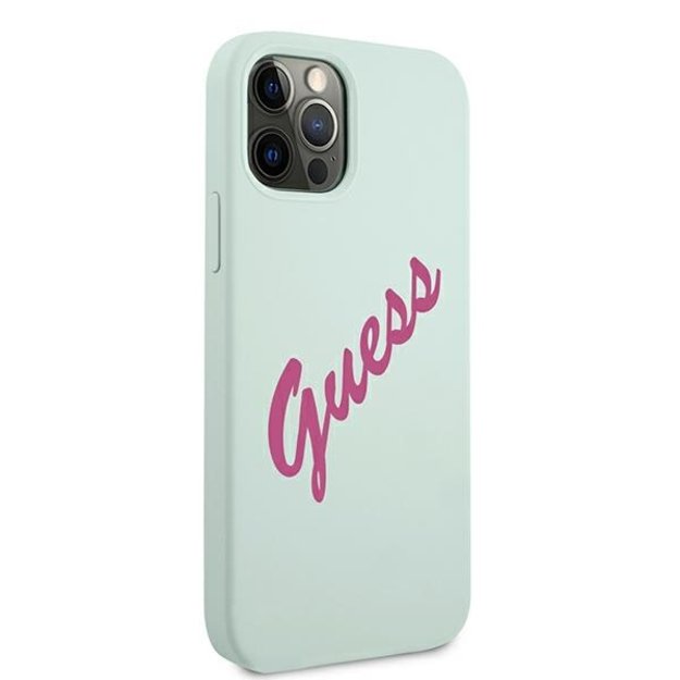 Guess GUHCP12MLSVSBF iPhone 12/12 Pro 6.1&quot  blue fuchsia/blue fuschia hardcase Silicone Vintage 10