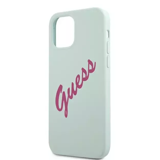 Guess GUHCP12MLSVSBF iPhone 12/12 Pro 6.1&quot  blue fuchsia/blue fuschia hardcase Silicone Vintage 5