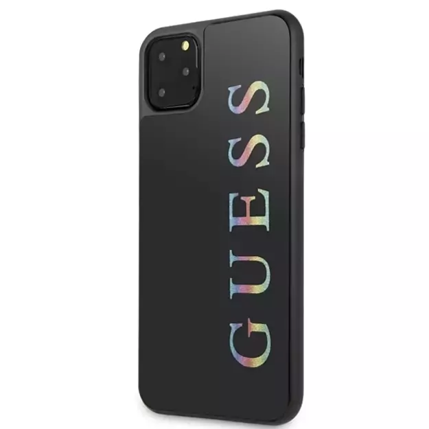 Guess GUHCN65LGMLBK iPhone 11 Pro Max black/black hard case Glitter Logo 1