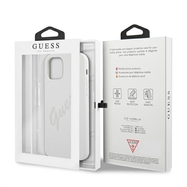 Guess GUHCP12SLSVSCR iPhone 12 mini 5.4&quot  cream/cream hardcase Script Vintage 7