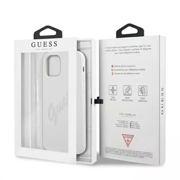 Guess GUHCP12SLSVSCR iPhone 12 mini 5.4&quot  cream/cream hardcase Script Vintage 14