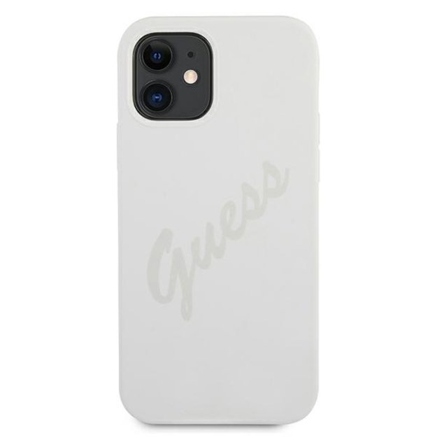 Guess GUHCP12SLSVSCR iPhone 12 mini 5.4&quot  cream/cream hardcase Script Vintage 2