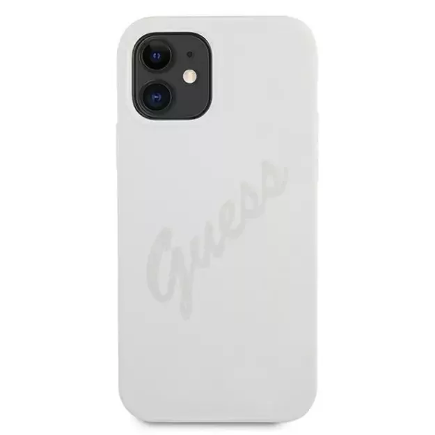 Guess GUHCP12SLSVSCR iPhone 12 mini 5.4&quot  cream/cream hardcase Script Vintage 9