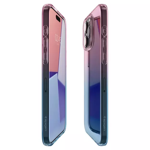 Spigen Liquid Crystal iPhone 15 Pro Case - Pink/Blue 16