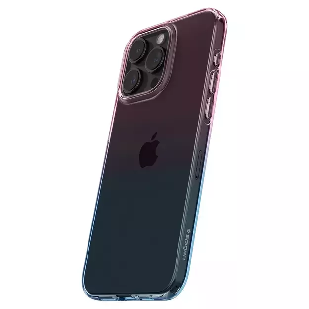 Spigen Liquid Crystal iPhone 15 Pro Case - Pink/Blue 14